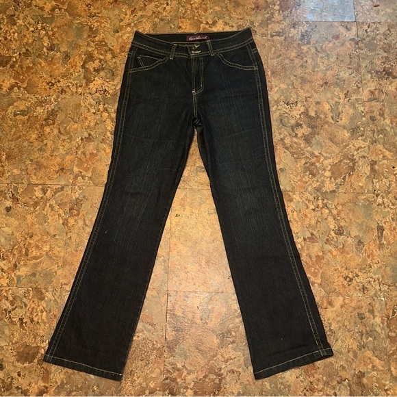 Gloria Vanderbilt Women’s Dark Wash High Rise Jeans Size 10 Double Button - Picture 2 of 11